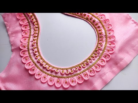 Cute baby pink blouse design | blouse design back neck cutting & stitching 2025 | beautiful blouse