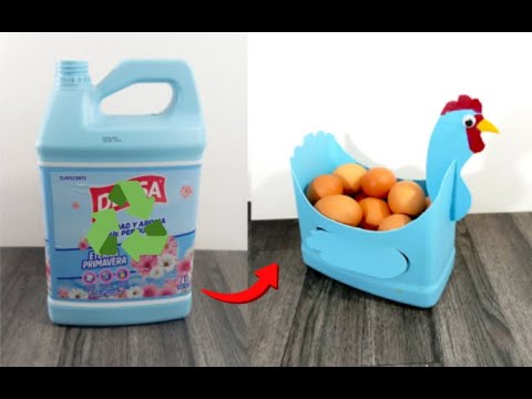 huevera de galon de plastico reciclado porta huevos de bidon de plastico