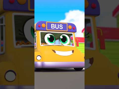 Wheels On The Bus #shorts #bussong #kidsvideos #streetvehicles