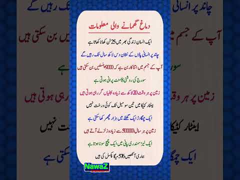 The fascinating facts| Mind-Blowing Information| دماغ گھمانے والی معلومات