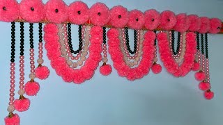 POM POM DOOR HANGING : POOJA DECORATION IDEA