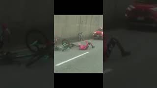 Official bringing down cyclist #cycling #cyclist #wielrennen #cyclinglife