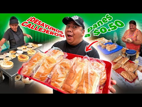 🤤DESAYUNOS CALLLEJEROS de EL SALVADOR *súper económicos*