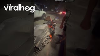 Motorcycle Burns From Within || ViralHog