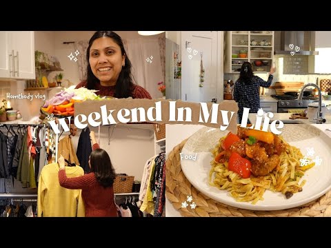 Weekend Homebody Vlog - Productive day - Cooking, cleaning motivation I Thrift store visit