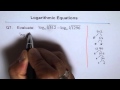 Logarithmic Expressions and Simplification