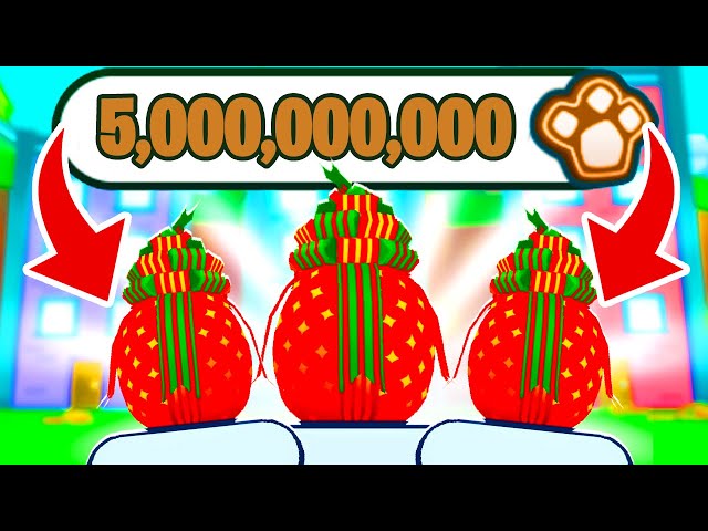 Spending 5 Billion Gingerbread Coins On The Egg Of Many Gifts In Roblox Pet Simulator x