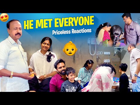 Our Newborn Baby Boy Meets the Entire Family ❤️ Priceless Reactions 👶 | Gowti Sowbi
