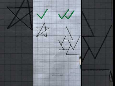 How to draw a star๐ค๐ฑ #shorts #craft #art #drawing #crafts #satisfying