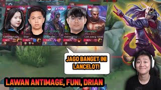 REAKSI EVOS ANTIMAGE KETEMU LANCELOT JEJE ! KETEMU ANTIMAGE FUNI DRIAN - Mobile Legends