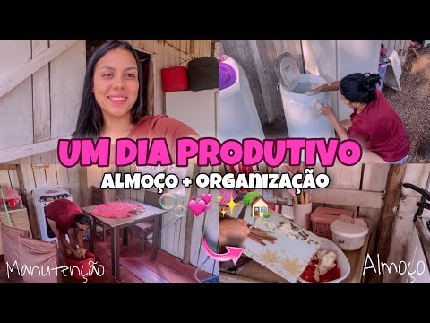 ROTINA DE DONA DE CASA 🧺🫶🏼| almoço + organização, limpeza na maquina de lavar roupa