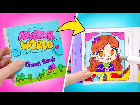 Comment créer un livre de jeu Avatar World 🎨✂️ Histoire de squishy à faire soi-même