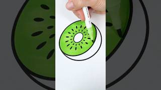 Kiwi 🥝 #coloring #colorfulcreativekids #fruit #kiwi #green #color #coloringpages #oddlysatisfying