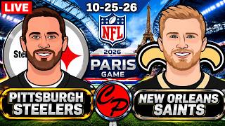 Pittsburgh Steelers vs New Orleans Saints | Week 7 NFL Paris Game | LIVE Gamecast & Chat