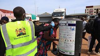YouTube video thumbnail:  Ebola: Uganda Restricts Travel as Nigerian Case Evacuated to Europe 