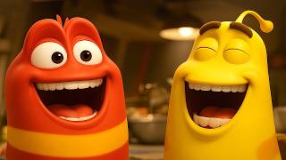 Red LARVA & Yellow LARVA having fun on Dame Tu Cosita