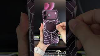 iPhone18 3D Spider Web Mech# Metal Phone Case, Frameless