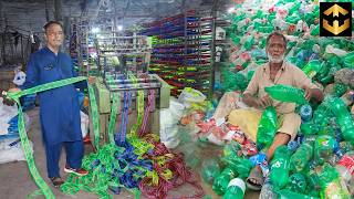 Unbelievable Recycling Secrets! Plastic Bottles into Strong Ropes in Amazing Factory Process