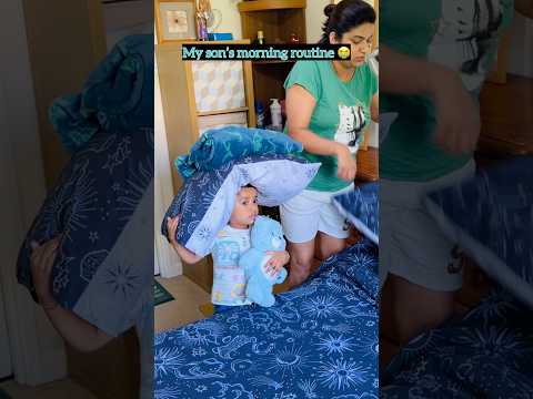 My son’s morning routine😭 Too much responsibility @growingwithlevi 😭 #momson #funny #comedy