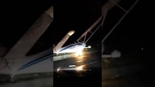 Terrifying Night Landing Caught on Dashcam! ✈️🔥 #shorts #PlaneCrash #CaughtOnCamera