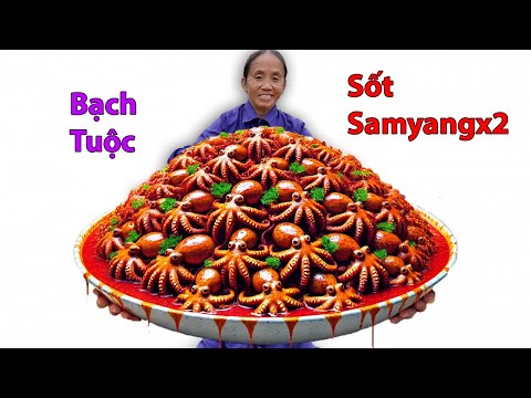 Bà Tân Vlog - Lần Đầu Làm Mâm Bạch Tuộc Sốt Cay Samyang x2 Khổng Lồ