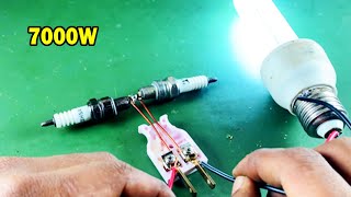 New Ideas Technology Free Energy Using Spark Plug With Light Bulb 220v Generator Electric For 2025