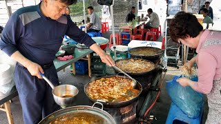 무한리필 5000원 선지국밥? 시골이지만 찾아오는 국밥맛집, 줄서서 먹는 돼지부속 구이, 순대, 곱창 pork intestines, korean street food
