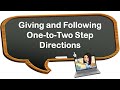 Understanding Directions and Commands