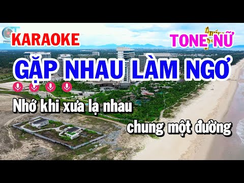 Karaoke Gặp Nhau Làm Ngơ Tone Nữ ( D ) Nhạc Sống Cha Cha Cha || Karaoke Tuấn Kiệt