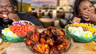 HOW I MADE POPEYES SWEET HEAT WHOLE WINGS  🔥🔥🔥 | MUKBANG EATING SHOW