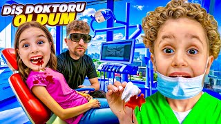 KUZEY DİŞ DOKTORU OLDU !! ELİFİN DİŞİNİ ÇEKTİ !! EYVAH DOKTORDAN KAÇIŞ !! KUZEY ELİF !!
