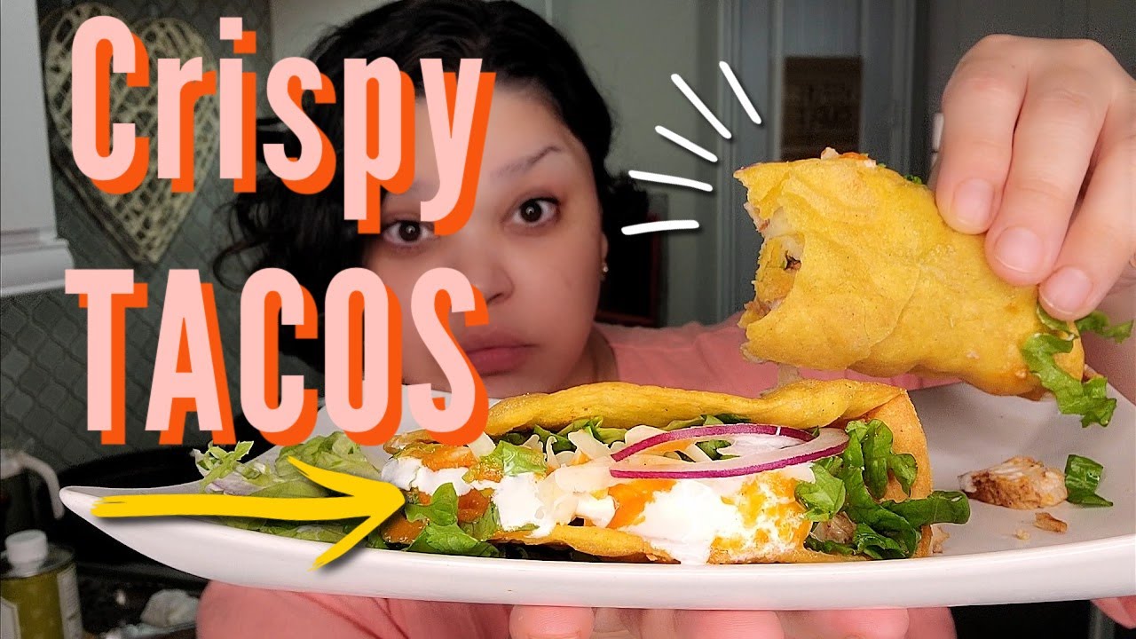 Try these crispy CHICKEN TACOS for dinner! #subscribe