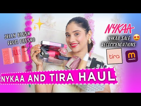 Its A Beauty Haul || Viral lipstick, body shimmer Nykaa & tira recommendations || meesho blush