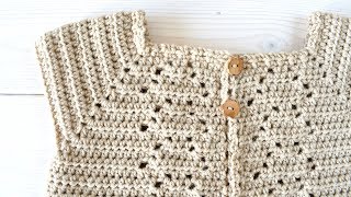 How to crochet a baby / children's pretty cardigan - the Orla cardigan