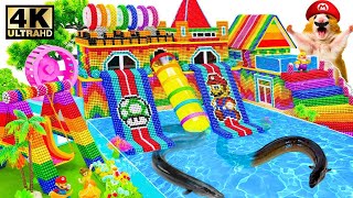 How To Make Rainbow Summer Water Park Has Beautyful Outdoor Playground And Golden Fish Pond