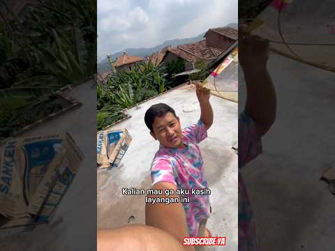 Dapet layangan dari atas rumah #shorts #minivlog #comedy