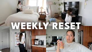 WEEKLY RESET | deep clean with me, grocery haul, cooking dinner, getting back into routine