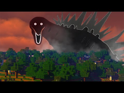 Godzilla เวอร์ชั่นที่น่ากลัวที่สุด!! มันทำลายทุกสิ่งที่ขวางหน้ามัน!! : Minecraft Gozilla Blood bath