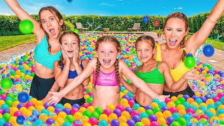 BALL PIT SWIMMING POOL OLYMPICS COLOR CHALLENGE 😱🌈 @HallieOnStage114 @agset211  @leiragirlperforms