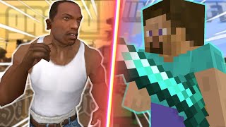 CARL 'CJ' JOHNSON VS STEVE - Garry's Mod/GTA San Andreas