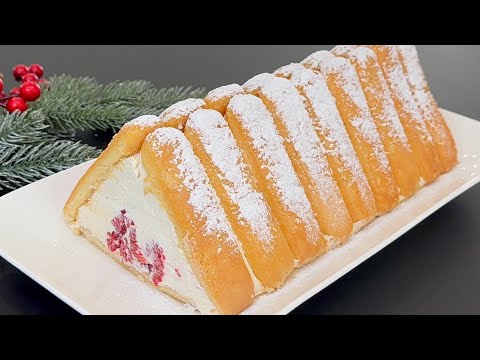 SENZA COTTURA! 🎄SI SCIOGLIE IN BOCCA, DOLCI di Natale in 10 minuti ! TRONCO DI NATALE 🎄