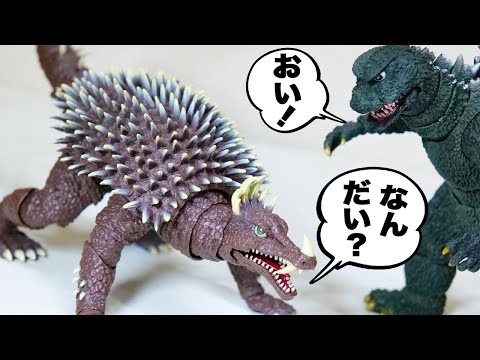 ゴジラ｛おい！アンギラス！S.H.MonsterArtsになれ【ゴジラ対ガイガン】特撮リボルテックと比較 1972 キングギドラ来い
