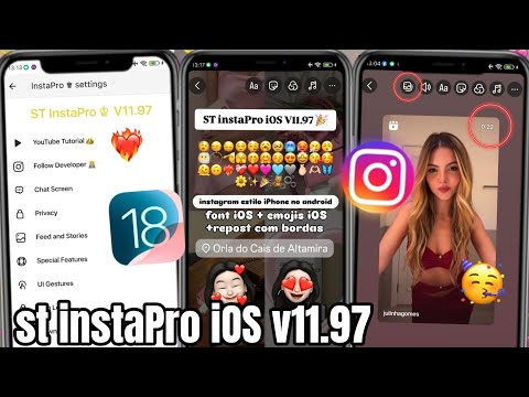 ST INSTAPRO iOS V11.97 🥳 INSTAGRAM ESTILO IPHONE NO ANDROID 2025 🤩 FONTES + EMOJIS iOS + REPOST iOS