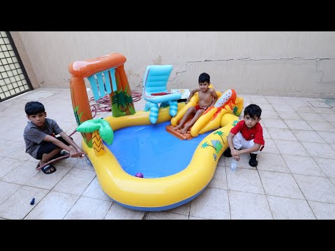 انس جاب مسبح صغير ! شوفوا نواف ايش صار له