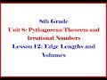 Cube Roots and Volume Calculations