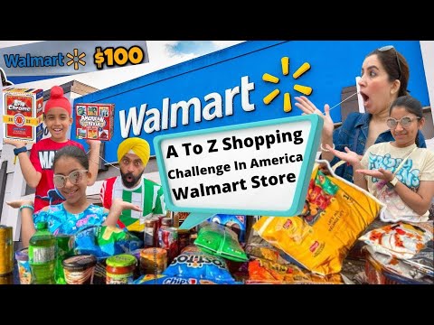 A To Z Shopping Challenge In America - Walmart Store | Ramneek Singh 1313 | RS 1313 VLOGS