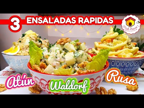 3 ENSALADAS RAPIDAS Y FACILES para esta navidad