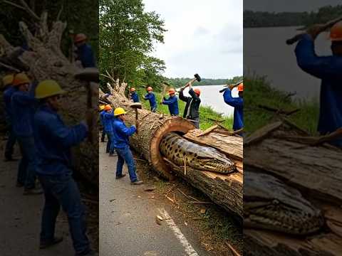Rescue Uncovers a Giant Snake Guarding its Eggs