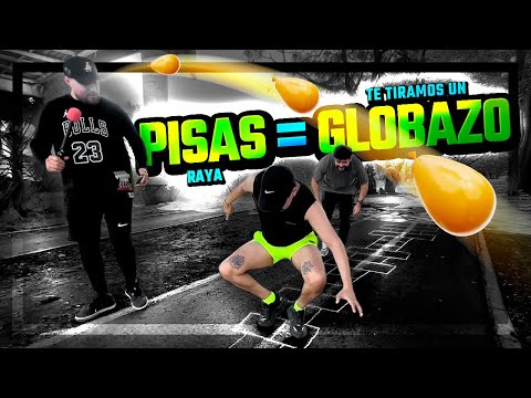 Jugamos a la RAYUELA EXTREMA con GLOBOS de agua🎈