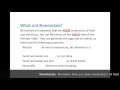 Properties and Categories of Elements